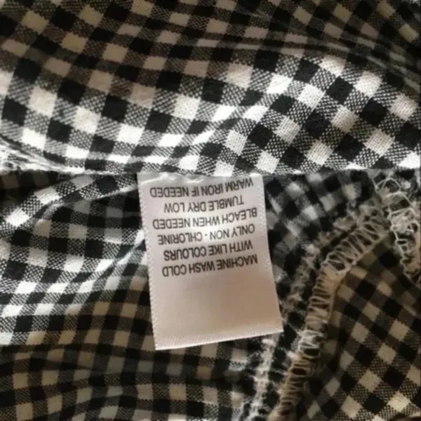 Girl Krazy Gingham Plaid Pineapple Print Peplum Blouse Women Size Large - Image 6