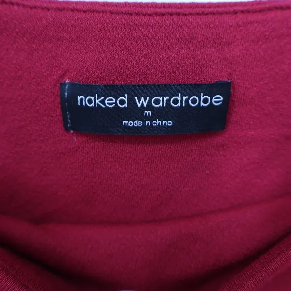 Naked Wardrobe Red High Waisted Bodycon Maxi Skirt Size M - Image 3