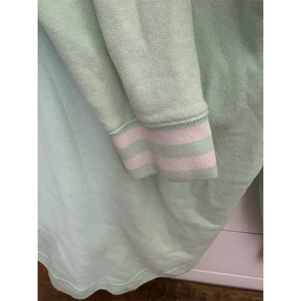 Victoria's Secret PINK Women's Mint‎ Green Graphic Hoodie Size M - Image 4