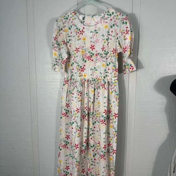The EWE White Floral Short Sleeve Dress Size Small NWT - Image 4