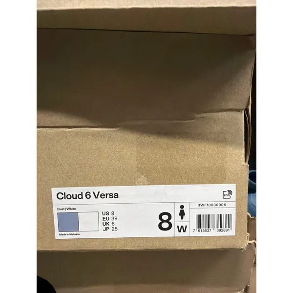 On Women's Cloud 6 Versa Shoes Dust White Blue Size 8 NWB No Lid ($170 Retail) - Image 8