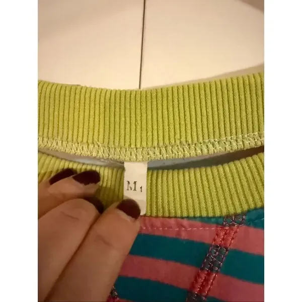 Amazon striped oversized crewneck sweater size M - Image 3