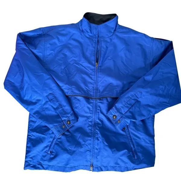 Cutter Buck Weather Tech Windbreaker Golf Jacket Women Blue Vented Piping Coat M - Image 14
