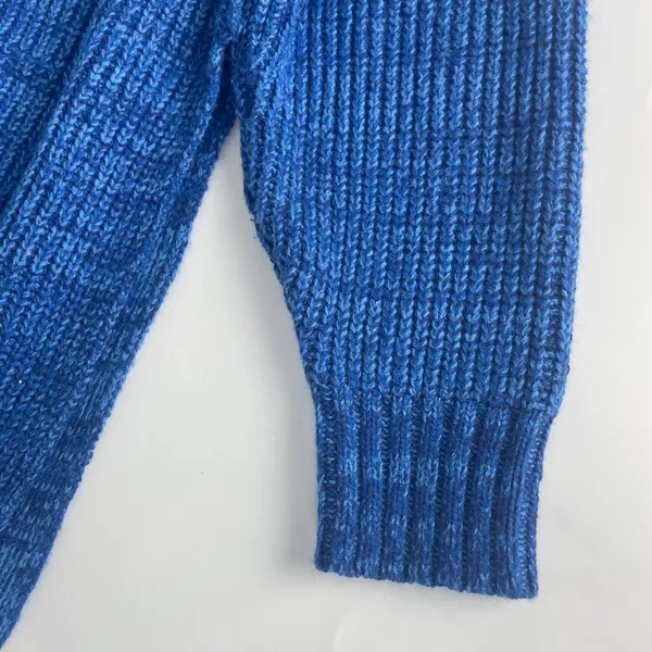 Free People Slouchy Sweater Women Blue 'Eleven' Tunic Medium Oversize Turtleneck - Image 15