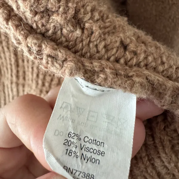 Madewell Brown Cable Knit Shawl-Collar Snap Cardigan Sweater‎ - Image 7