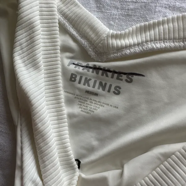 Frankie's Bikinis NWT White Ribbed Austin Bottoms - Image 5