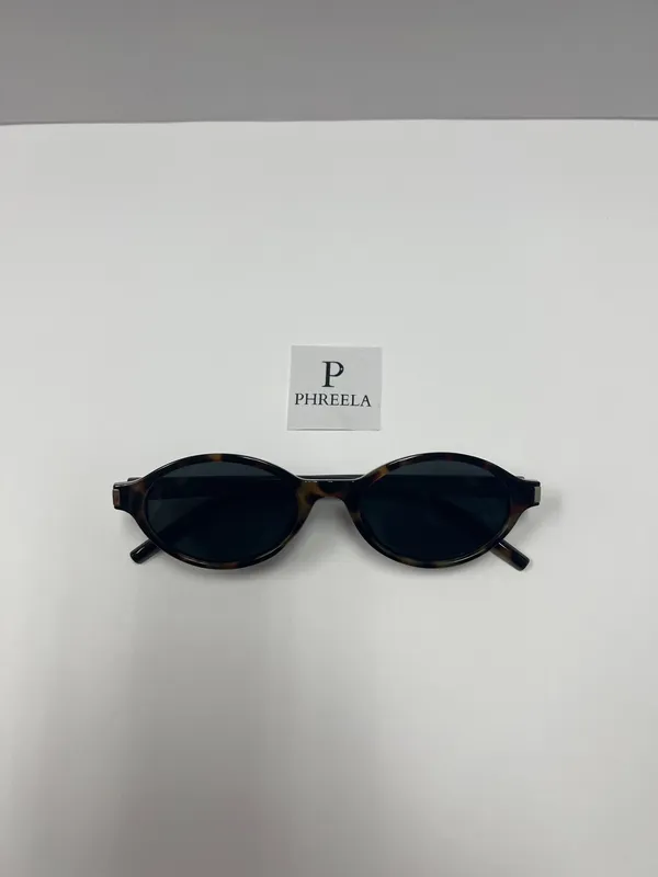 Round sunglasses / round retro leopard sunglasses Black - Image 5
