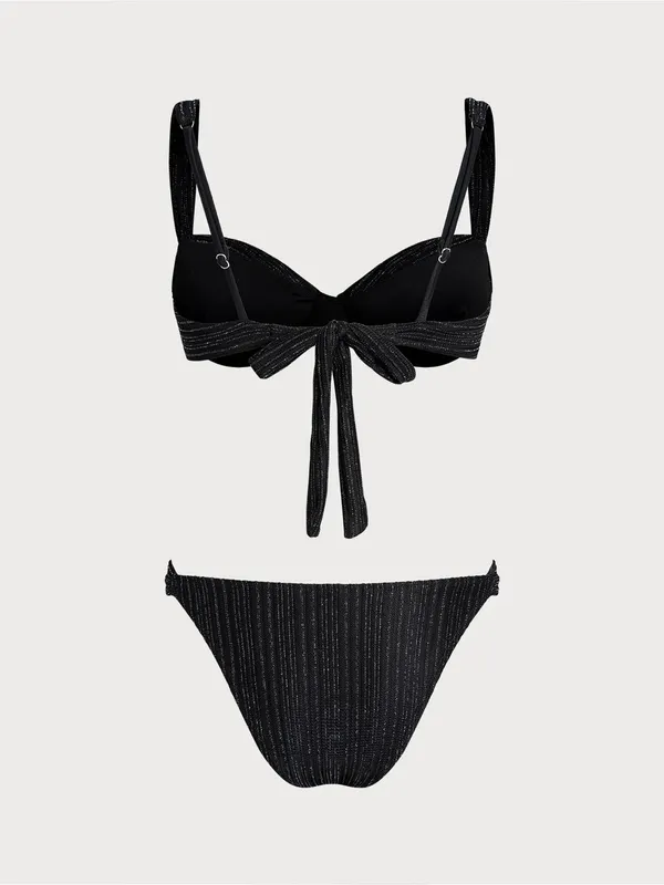 Rihoas Black Sequins Underwire Bikini Set - Image 3