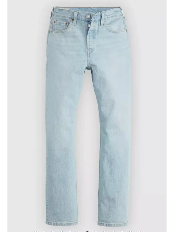 New Levi's 27x30 Premium 501 Original Fit Women's Jeans Wow Me Over Light Wash - Image 5