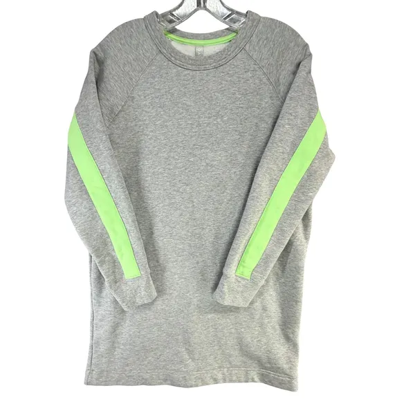 Athleta Round Trip Sweatshirt Dress Womens M Gray French Terry Sporty Athleisure - Image 2