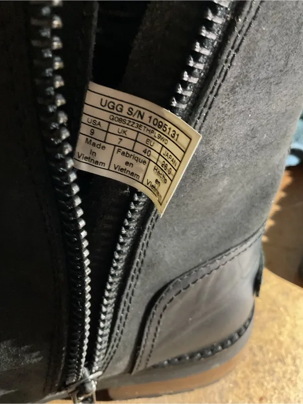 UGG Women's Black leather Lace-Up Combat Kilmer II Boots US 9 - Image 10