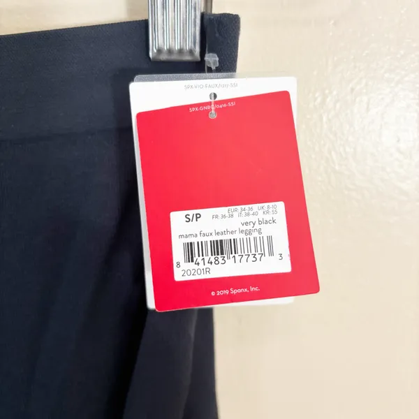 SPANX Maternity Mama Faux Leather Leggings Size Small - Image 4