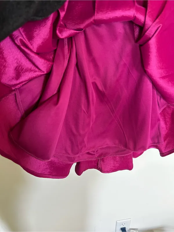 Lucy in‎ the Sky Magenta V Neck Strappy Open Back Mini Dress Size Small - Image 4