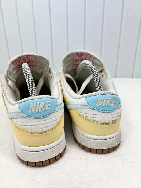Nike Women’s Dunk Low Next Nature Soft Yellow Aquarius Blue Size 8 - Image 3