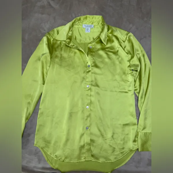 Rachel Zoe Green Casual Button Down Shirt - Image 4