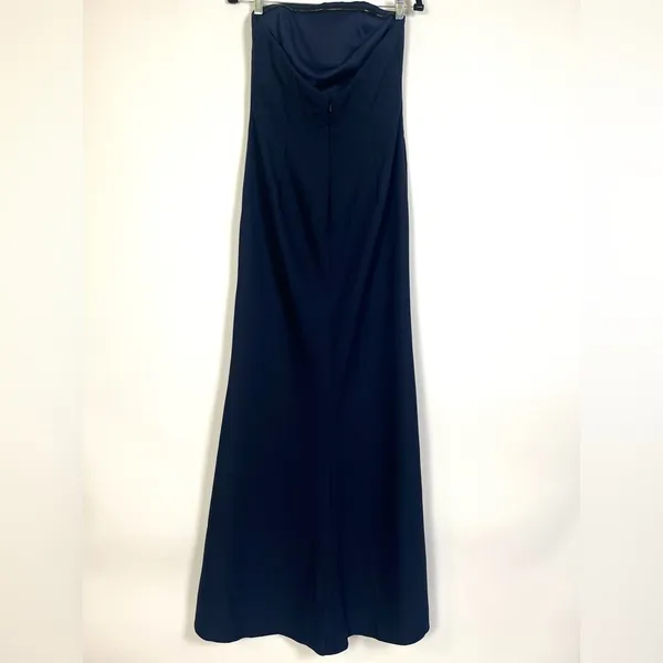 Dessy Collection Navy Blue Strapless Gown - Image 4
