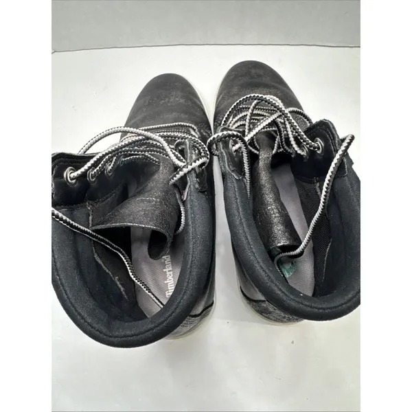 Timberland Dausette A1QIV Women’s 7.5 Black Metallic Leather Sneaker Boots - Image 6