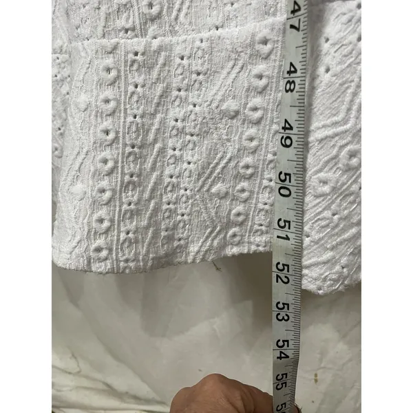 DEREK HEART White Eyelet Maxi Dress Lined. Padded. Size M Milk Maid Cottage Core - Image 8