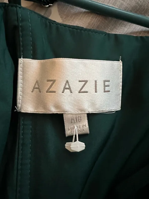 Azazie Green Spaghetti-Strap Maxi Dress - Image 2