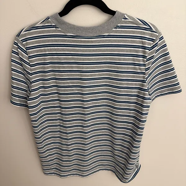 Striped Cutout Logo T-Shirt - Image 2