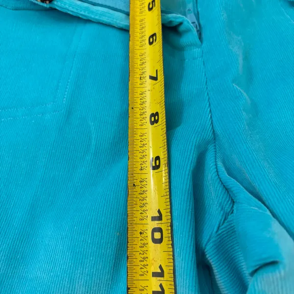 Teal Soft Sea Green Courtenay Corduroys Jeans SZ 10 P Waist 29.5/31 Cotton Soandex - Image 7