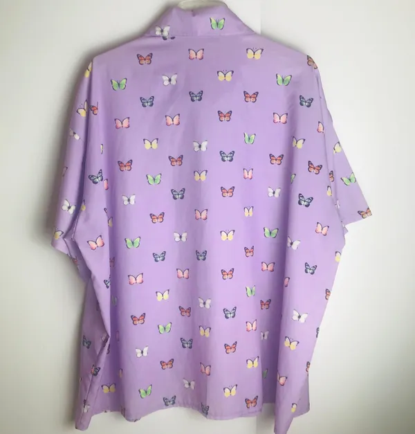 Butterfly Print Button Down Top - Image 3