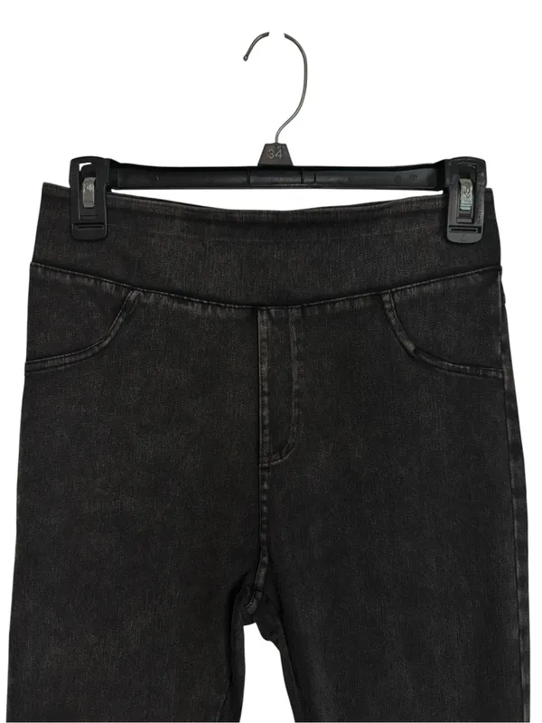 HALARA Flex High Waisted Pocket Denim Casual Leggings Washed Black size M - Image 3