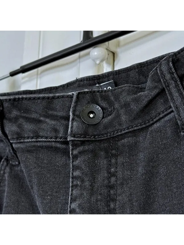 Faded Black Silver Hook Midrise Skinny Jeans Blackheart 13 10 Edgy Punk Goth Alt - Image 4