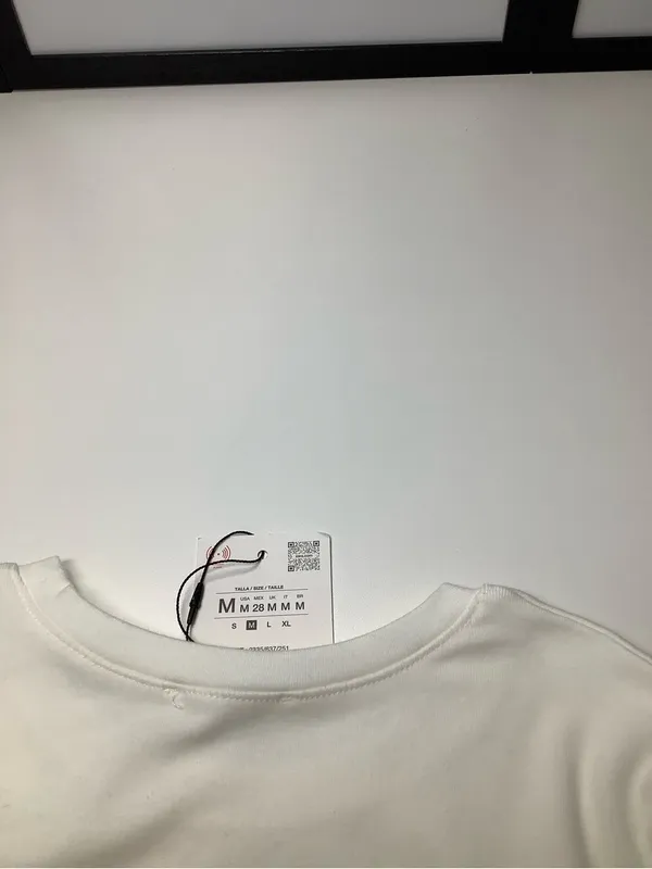 Zara Women’s Off White Short Sleeve Crewneck Tee Size M NWT Classic Wardrobe - Image 9