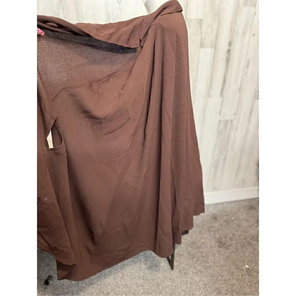 Chocolate brown trench cardigan Brown Size XXL - Image 5