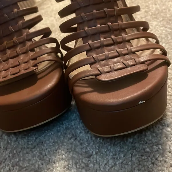 Torrid wedge sandal tall brown size 10w neutral - Image 10