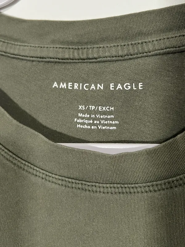 AE Boxy T-shirt Green Size XS Baggy Fit - Image 3