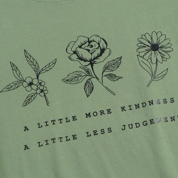 NEW!! Kindness Tee Green - Image 2