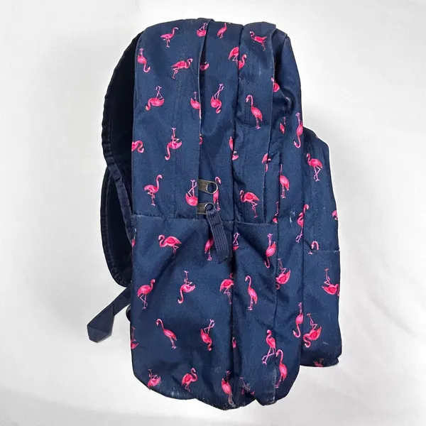 Trans by JanSport Pink Flamingo Backpack SuperBreak School Bag Navy Blue Pink - Image 2