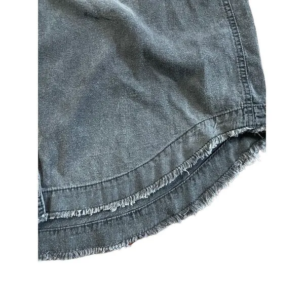 Free People We The Free studded denim chambray button‎ down washed black XS - Image 5