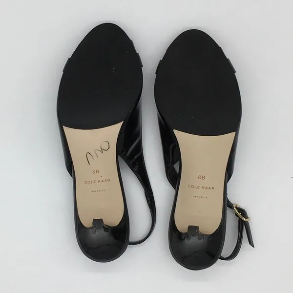 Cole Haan Grand OS Peep Toe Slingback Heel - Black - 8 - Image 6