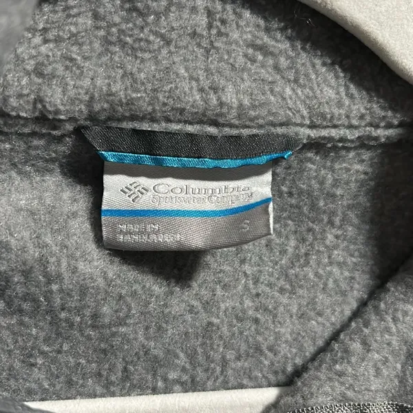 Columbia Women’s Size S Fleece Jacket Gray Heathered Mock Neck Full Zip - Image 6