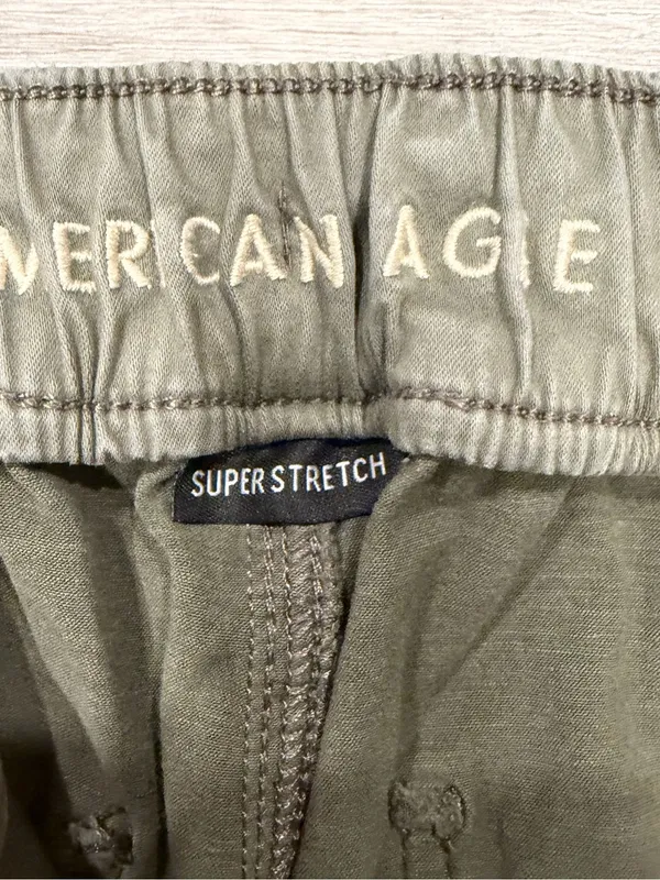 American Eagle Jogger Pants Womens 6 Olive Green Utility Stretch Drawstring - Image 4