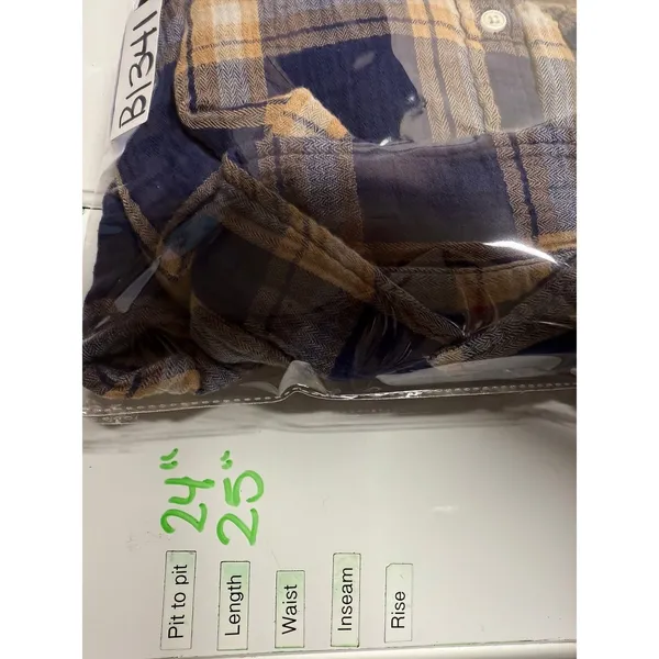 Aerie Gauzy Cotton Plaid Button Up Top Women Sz M Beach Cover Up‎ Coastal Boho - Image 5