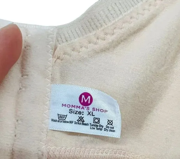 Momma's Comfy Maternity Bra Peach Cotton Xlarge - Image 10