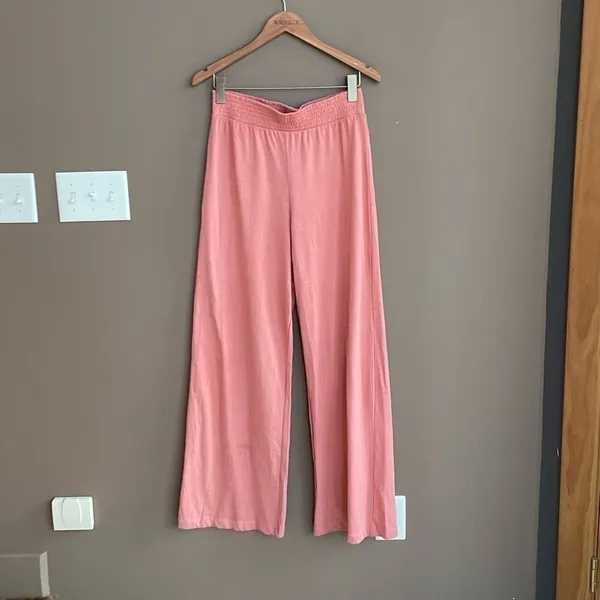 Zara Flowing Wide Leg Trousers in‎ Pink Size Medium - Image 6