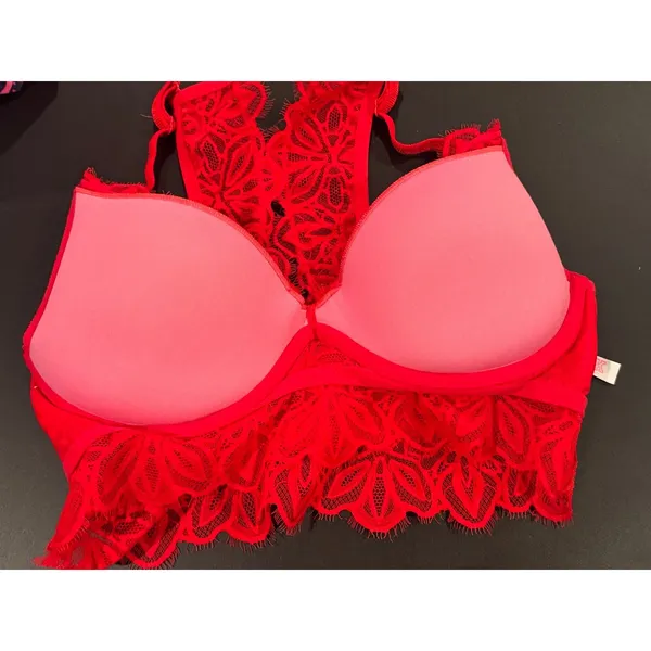 Victoria's Secret, pink, Bralett‎ lace size large - Image 4