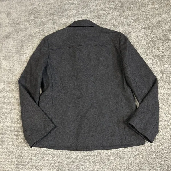 J Crew Coat Womens Medium Wool Blend Full Zip Jacket Gray Preppy Lined Classic - Image 4