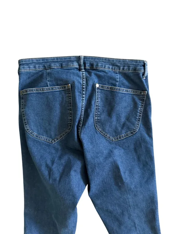 H&M Women's Medium Wash Flare Jeans Size US 8 - Image 2