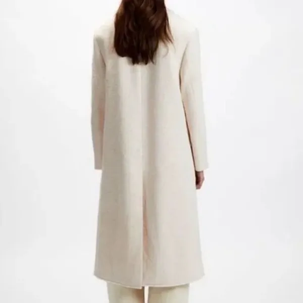 Zara Cream Textured Oversized Long Coat(XS) - Image 2