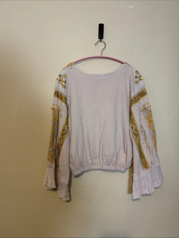 Free People‎ Cross Country Embroidered Top Womens Size Small - Image 7