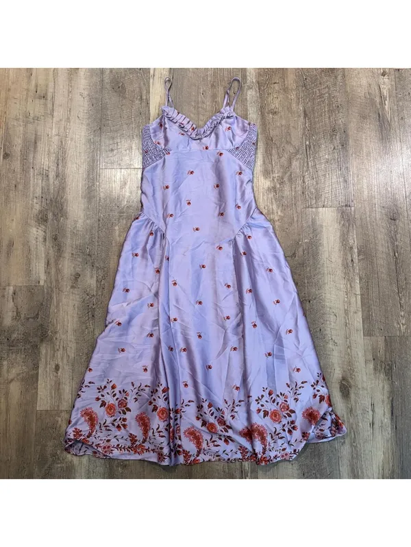 NWT Intimately Free People On My Own Printed Midi Dress in Lilac Combo Small - Image 3