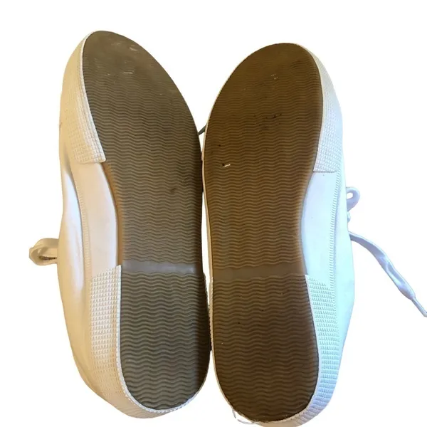 Boden 1991 White Lace Up Sneaker Size 10 Rainbow Print Colorful Canvas Fall - Image 6
