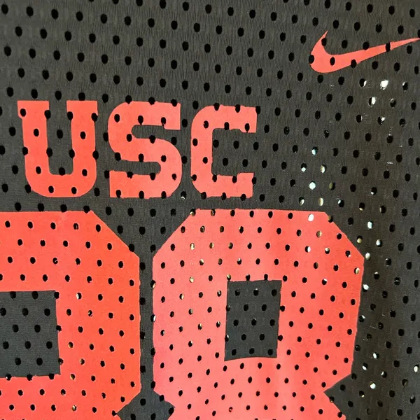 Nike Women's Black and Red USC Trojans Mesh Jersey Top - Image 2