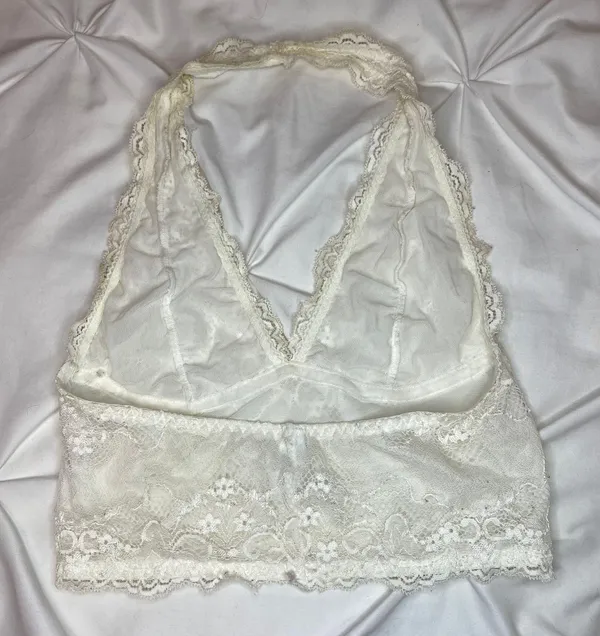 Brandy Melville White Lace Bralette - Image 2